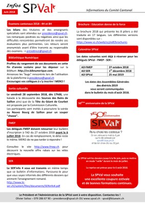 Bulletin infos SPVal de juin 2018 verso