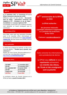 Bulletin infos SPVal de septembre 2017 verso