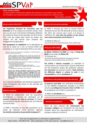 Bulletin infos SPVal de février 2016