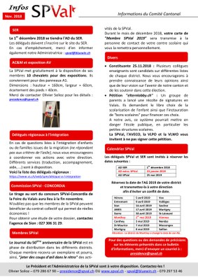 Bulletin infos SPVal de novembre 2018 verso