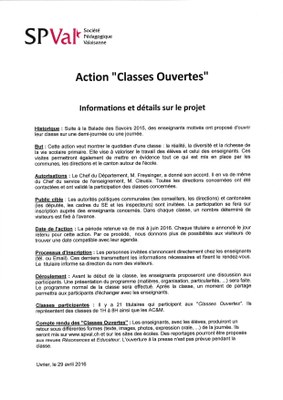 Descriptif Classes Ouvertes