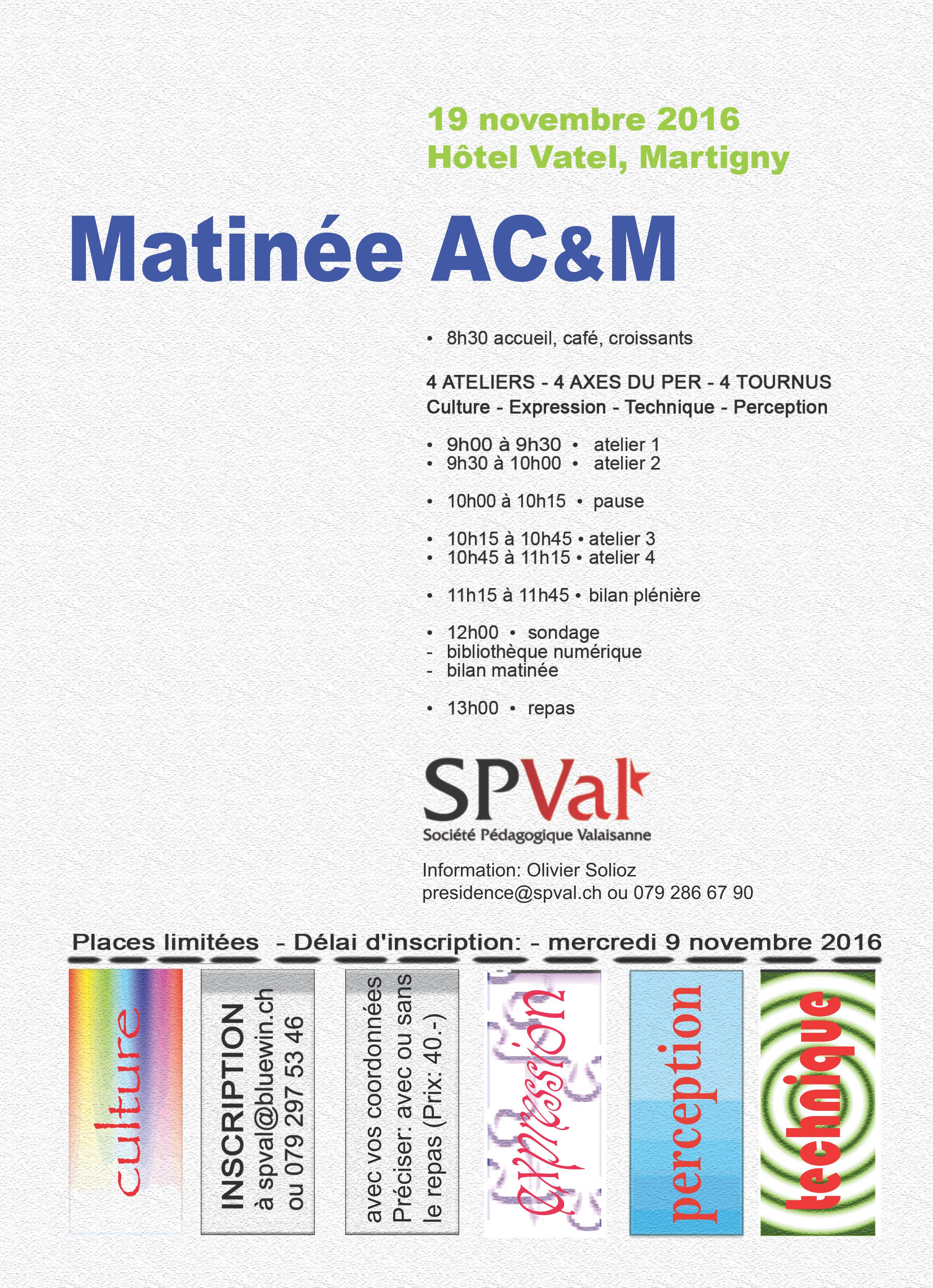 Matinée AC&M 19.11.2016