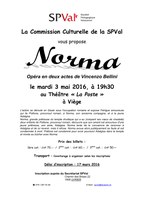 Opéra de Bellini le 3 mai 2016 au Théâtre de la Post à Visp