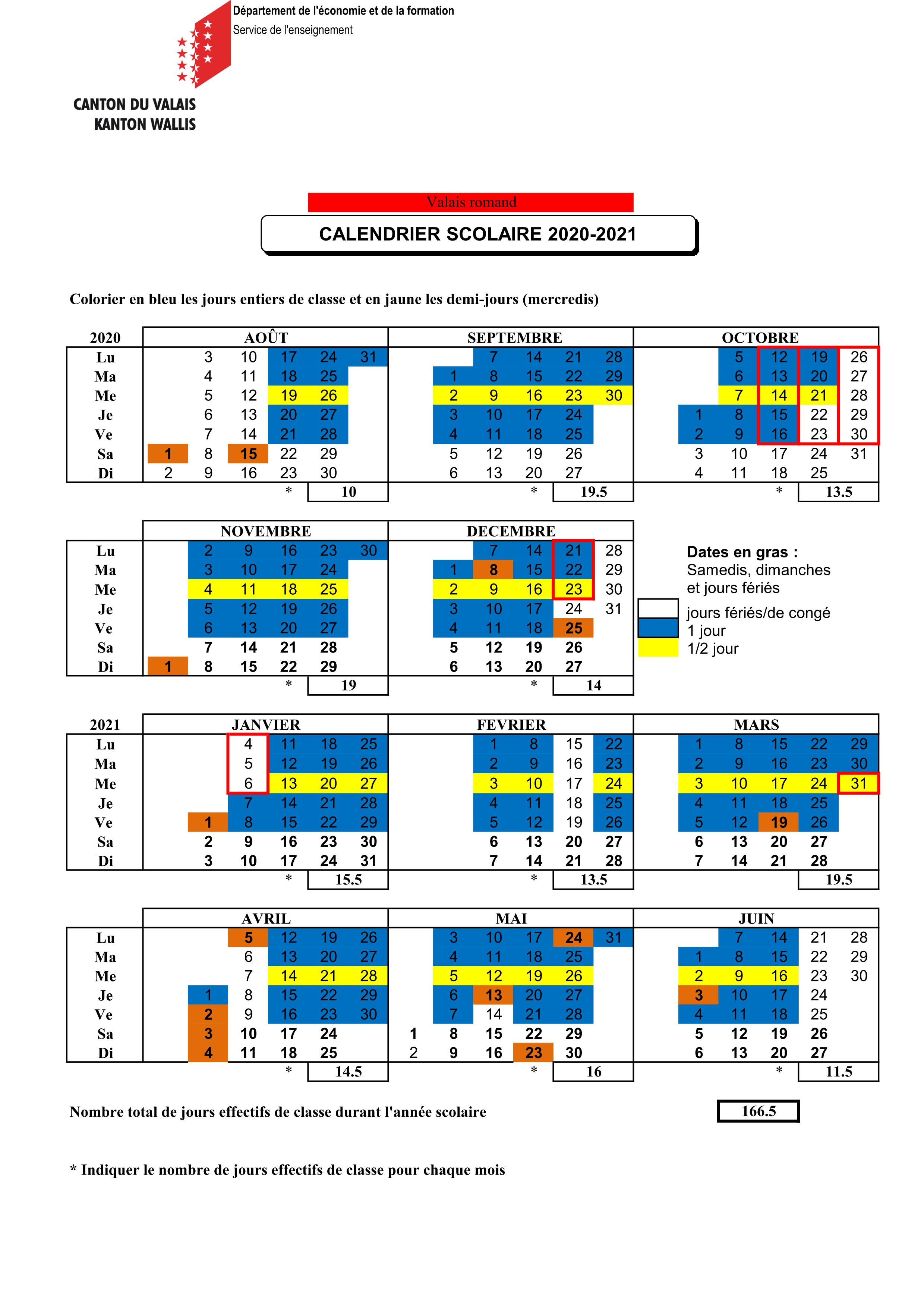 Plan scolarité 20-21