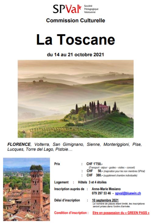 Toscane 2021 Affiche